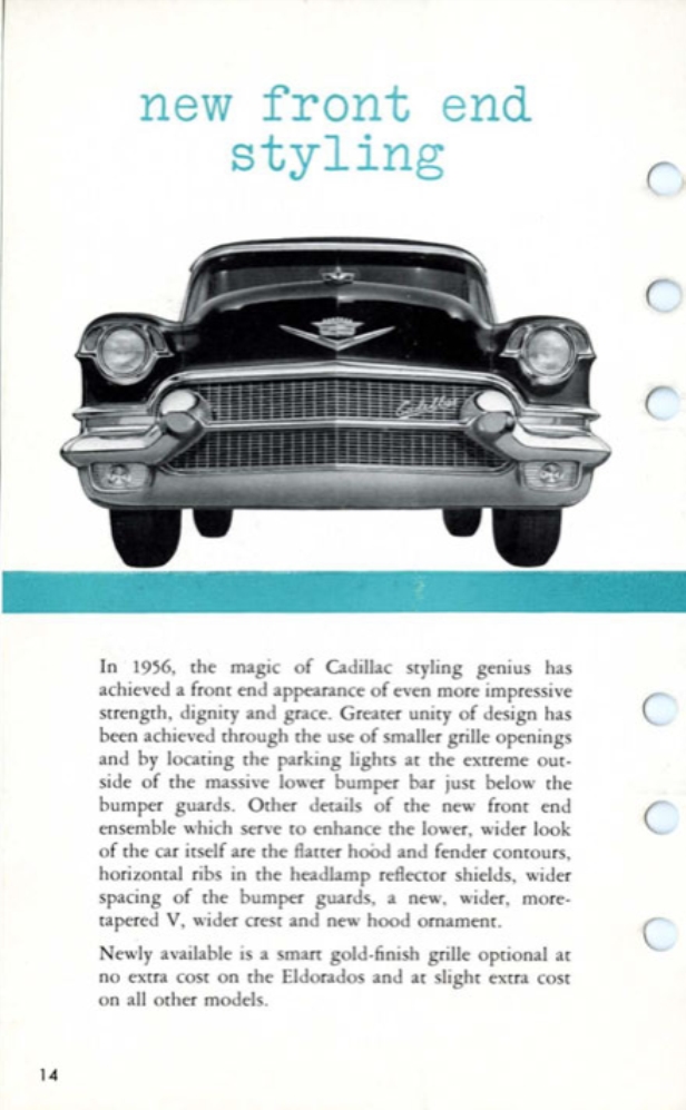 1956 Cadillac Salesmans Data Book Page 136